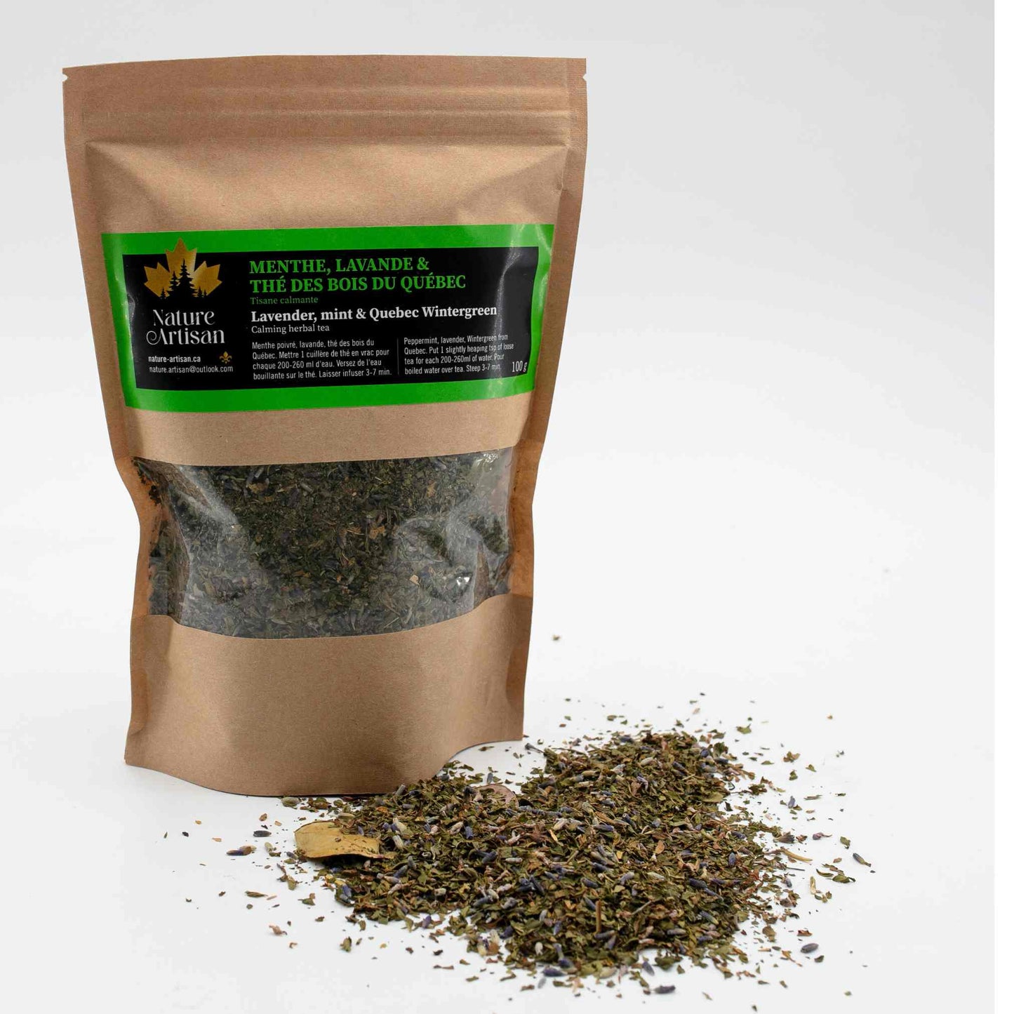 Herbal tea calming lavender mint wintergreen Nature Artisan