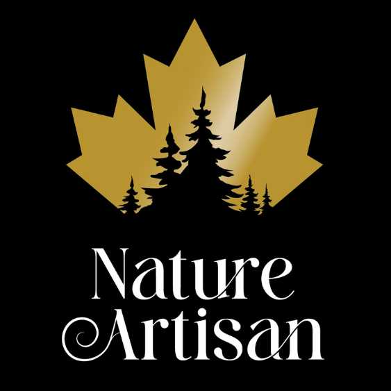 LOGO de Nature Artisan sur fond noir
