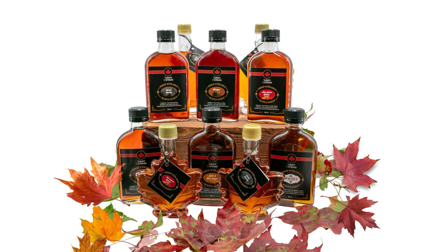 Infused maple syrup collection Nature Artisan.
